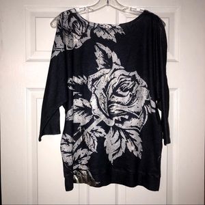 Seven7 | 3/4 Split Sleeve Knit Top | Size M